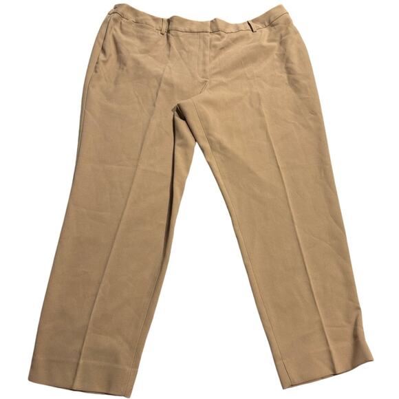 NWT Talbots Hampshire Dress Pants Women's Plus Size 22W Tan Khaki Office Career - Picture 1 of 11